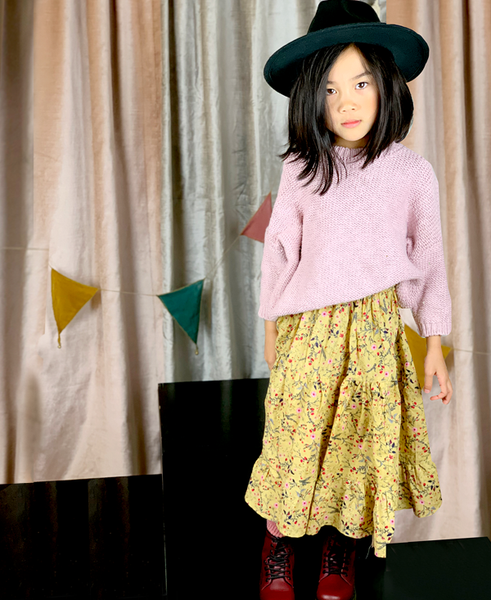 THE AUTUMN FLORAL PEASANT SKIRT