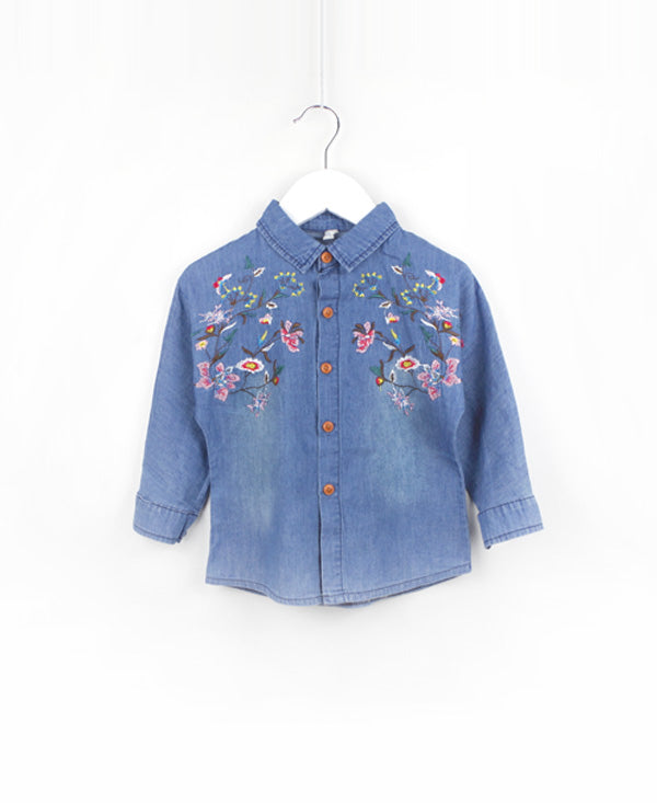 the wild flowers chambray shirt